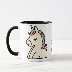 caneca com design unicórnio