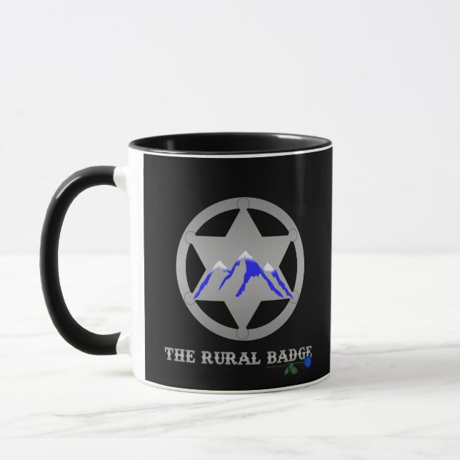 Caneca com Emblema Rural com Alça Preta (Esquerda)