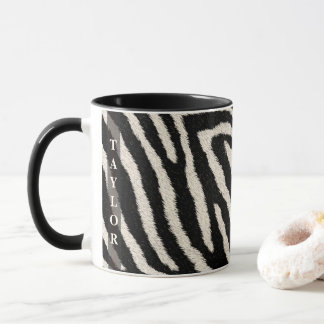 Caneca com Estampa de Zebra e Nome Personalizado