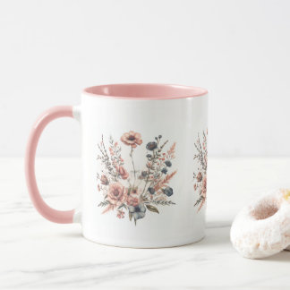 Caneca com estampa floral