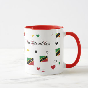 Caneca com Estampa Roots de St Kitts Bandeira do