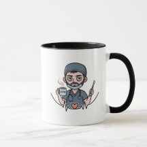 Caneca com estilo médico (versão masculina)