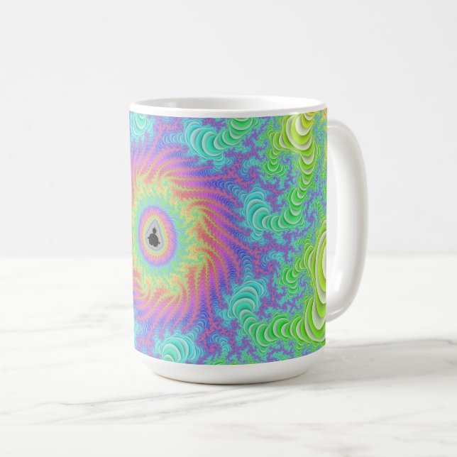 Caneca com Fractal de Mandelbrot (Frente Esquerda)