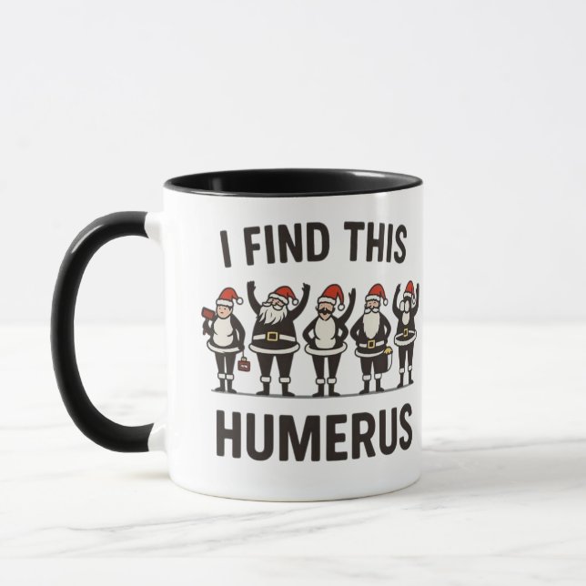 Caneca com frase engraçada do Papai Noel (Esquerda)