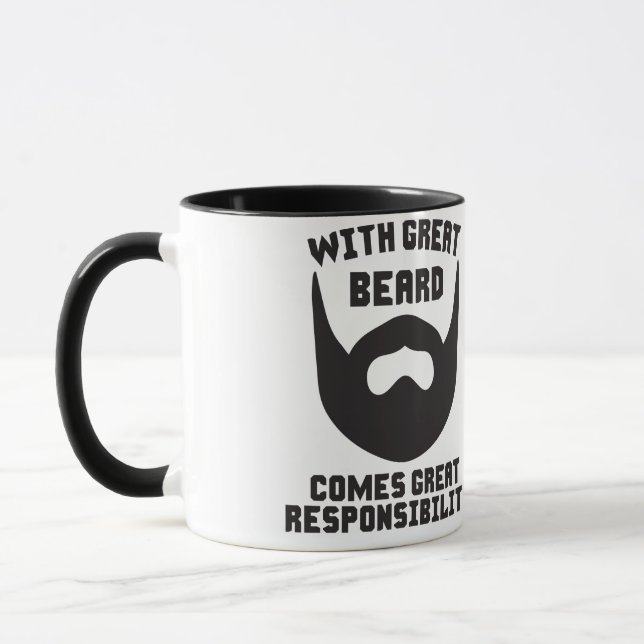 Caneca Com grande barba vem a grande responsabilidade (Esquerda)