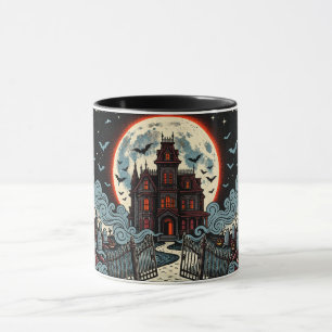 Caneca com Ilustração da Mansão Assombrada