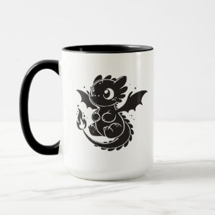 Caneca com Ilustração Minimalista de Dragão Bebê P