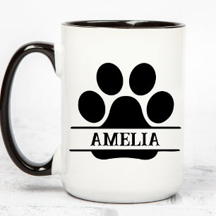 Caneca com Impressão de Pata de Pet Personalizada