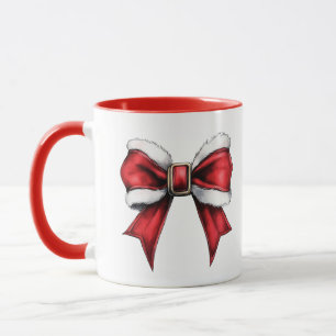 Caneca com Laço de Natal Coquette