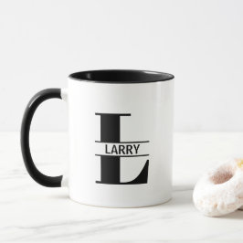 Caneca com Letra de Nome Personalizado 'L'