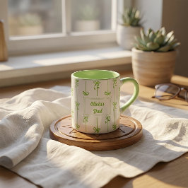 Caneca com Listra de Laço e Nome Personalizado Pre