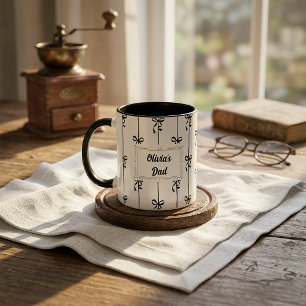 Caneca com Listra de Laço e Nome Personalizado Pre