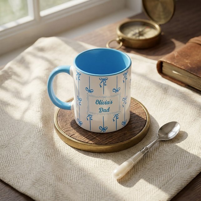 Caneca com Listra de Laço e Nome Personalizado Pre (Criador carregado)