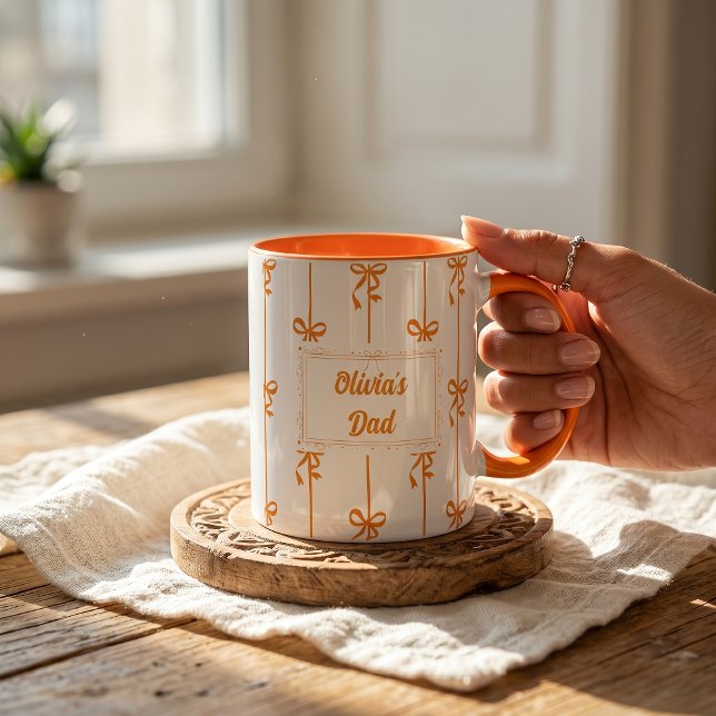 Caneca com Listra de Laço e Nome Personalizado Pre (Criador carregado)