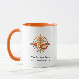 Caneca com Logotipo de Negócio de Padaria