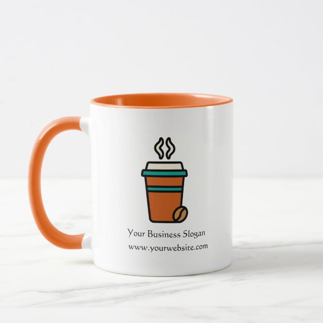 Caneca com Logotipo de Negócios de Cafeteria (Esquerda)