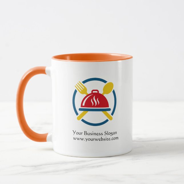 Caneca com Logotipo de Negócios de Restaurante (Esquerda)