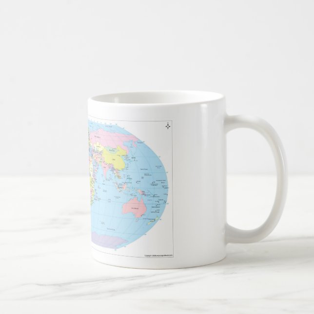 Caneca com mapa do mundo (Direita)