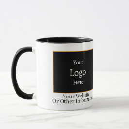 Caneca com Marca de Negócio Negro