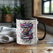 Caneca com Monograma Abstrato Marcante - Z para Za