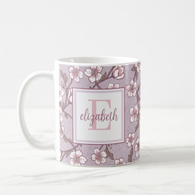 Caneca com Monograma em Letra Floral – Xícara de P (Esquerda)