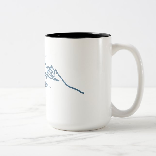 caneca com montanha azul (Direita)