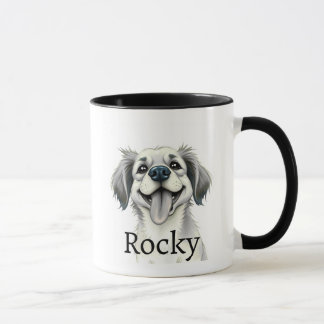 Caneca com Nome de Animal de Estimação com Tipogra