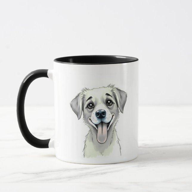 Caneca com Nome e Foto de Pet com Estética Limpa (Esquerda)