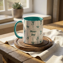 Caneca com Nome Personalizado e Listra de Laço Pre