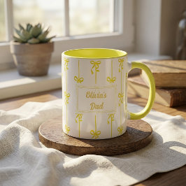Caneca com Nome Personalizado e Listras de Laço Pr