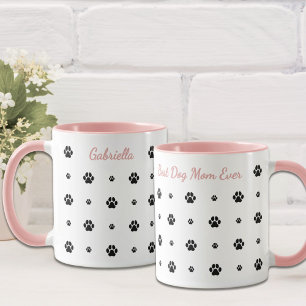 Caneca com Nome Personalizado e Pata de Cachorro R