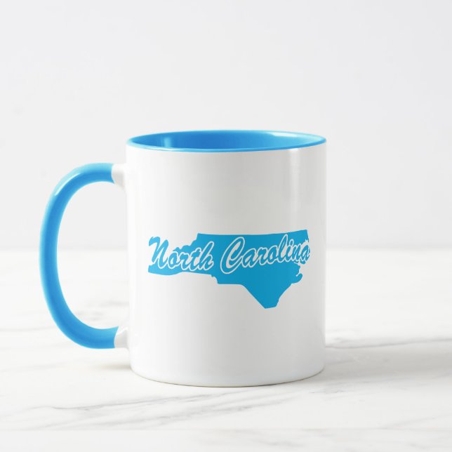 Caneca Com o Contorno do Estado da Carolina do Nor (Esquerda)
