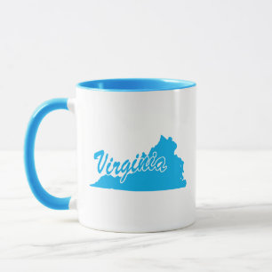 Caneca com o formato do estado da Virgínia