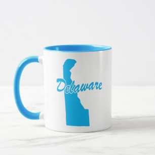 Caneca Com o Formato do Estado de Delaware