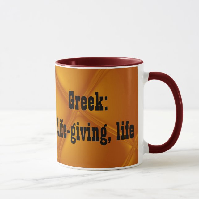 Caneca com o Significado e Origem do Nome Zöe (Direita)