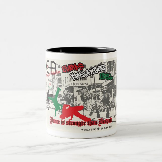 Caneca com os trabalhos de arte projetados por (Centro)