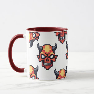 Caneca com Padrão Clássico de Caveira de Diabo Pix
