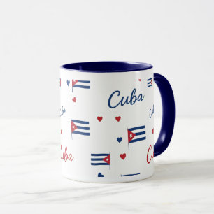 Caneca com padrão Cuba Roots Bandeira do Caribe