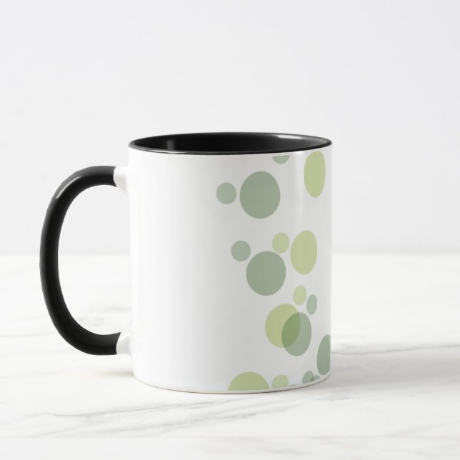 Caneca com Padrão de Círculo Abstrato (Esquerda)