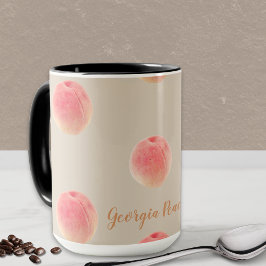 Caneca com Padrão de Pêssego da Geórgia