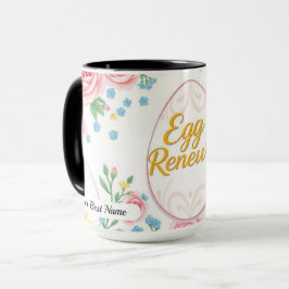Caneca com Padrão de Renovação de Ovo