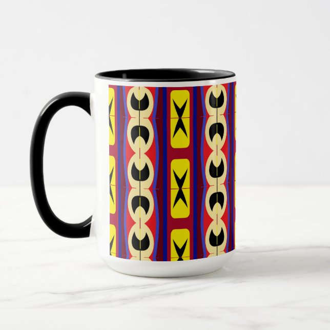 Caneca com padrão divertido e colorido (Esquerda)