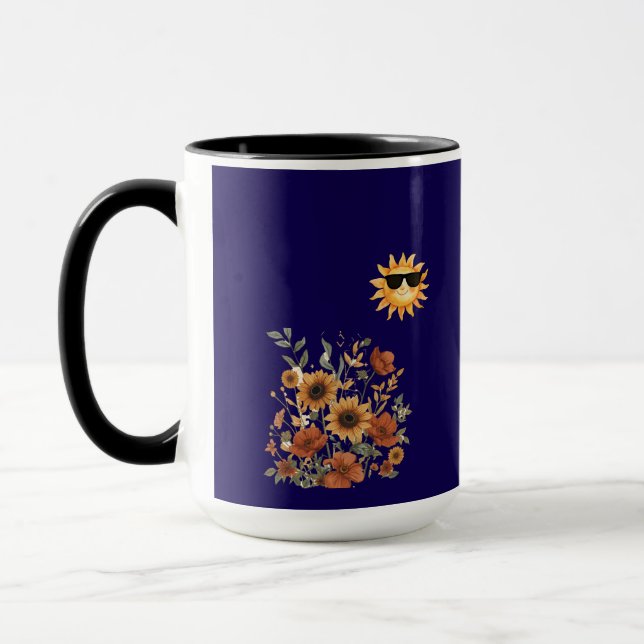 Caneca com padrão tribal de girassol Boho – calor  (Esquerda)