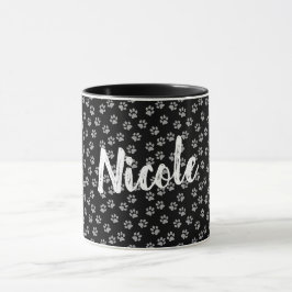 Caneca com Pegada de Pata e Nome