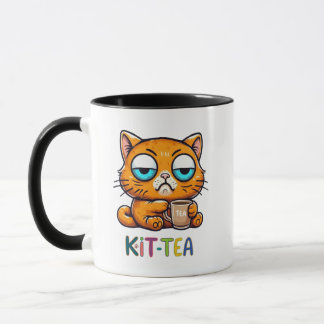Caneca com Piada de Gato Engraçada - Presente de H