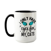 Caneca com Rosto de Gato de Olhos Azuis, Caneca de