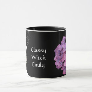 Caneca com rosto feminino de garota fashion floral