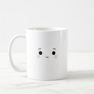 Caneca com Rosto Neutro Fofo Copo de Café Minimali