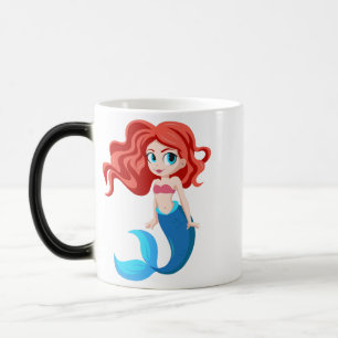 Caneca com sereia fofa, xícara para menina