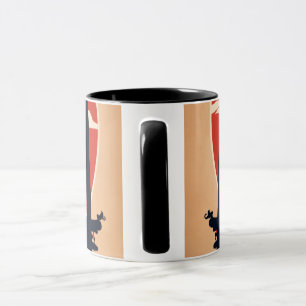 Caneca com Silhueta do Portão Torii Japonês: Pôr d